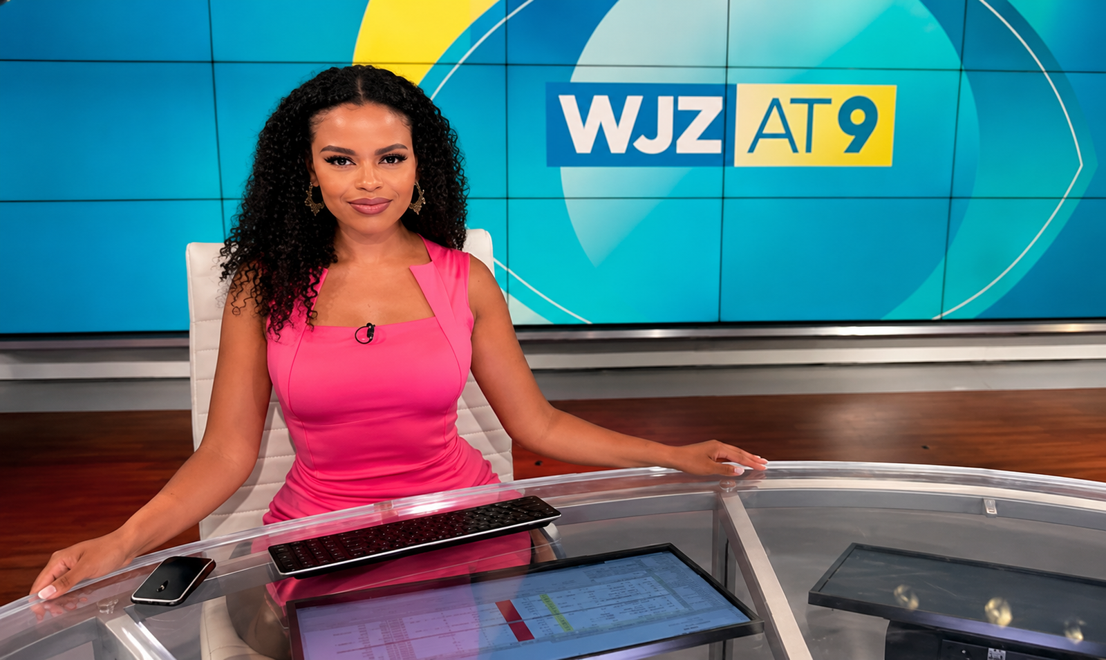 Sina Gebre-Ab delivering morning news on CBS Baltimore